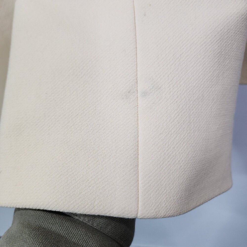 J Crew Women's Ivory Cream Wool Blend Double Breasted Peacoat Long Size 0 - Picture 14 of 14